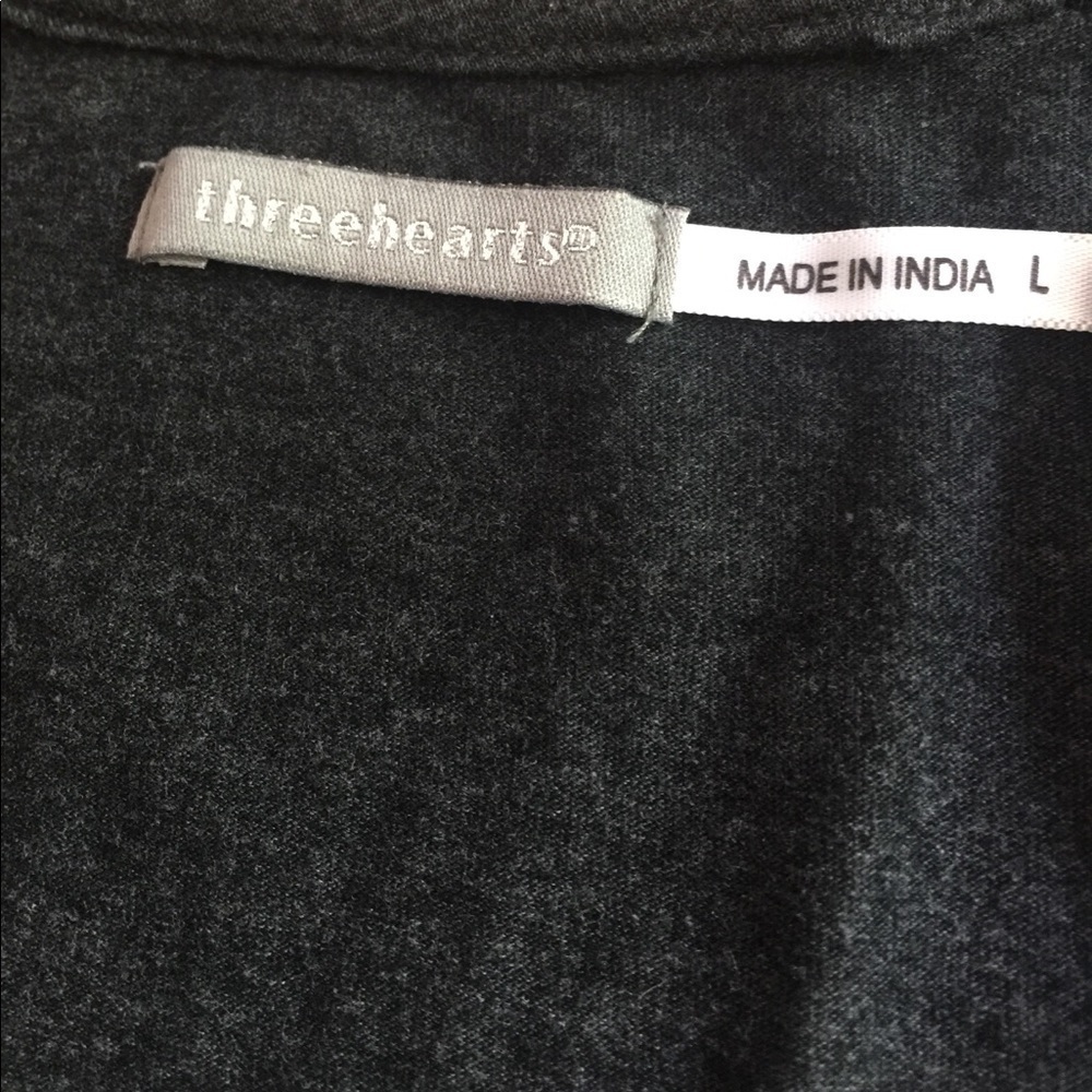 *three hearts Gray Long Sleeve Top L - Picture 4 of 4